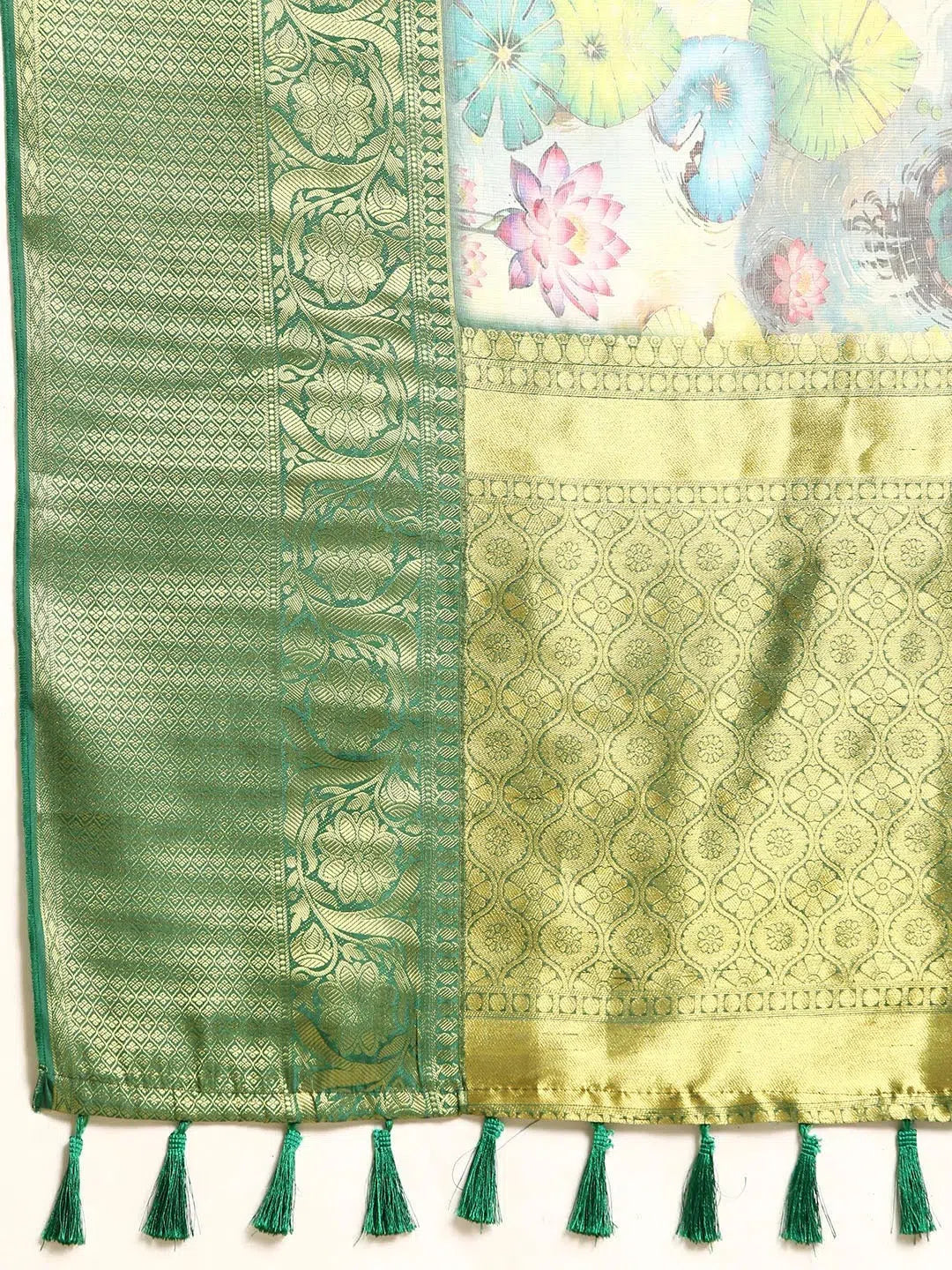 Floral Polyester Saree | Indian Sarees for Festive Occasions