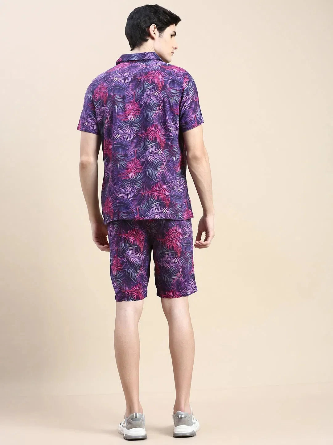 Purple Printed Co ord Sets Men | Mens Two Piece Sets
