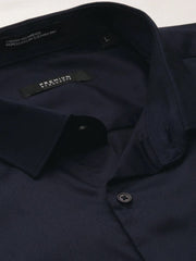 Men Navy Solid Casual Casual Shirts-TAVANTAPLAIN-5531-Navyblue