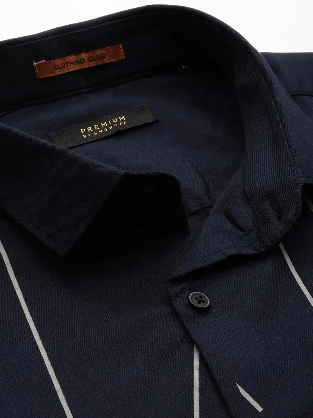 Navy Printed Linen Mens Shirt | Casual & Beach Shirts