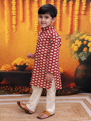 Kurta Pajama Set for Boys - Red | BD24KP75RDA