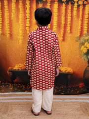Kurta Pajama Set for Boys - Red | BD24KP75RDA