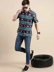 Men Multi Geometrical Casual Shirt-LUANDA-1131-Multi