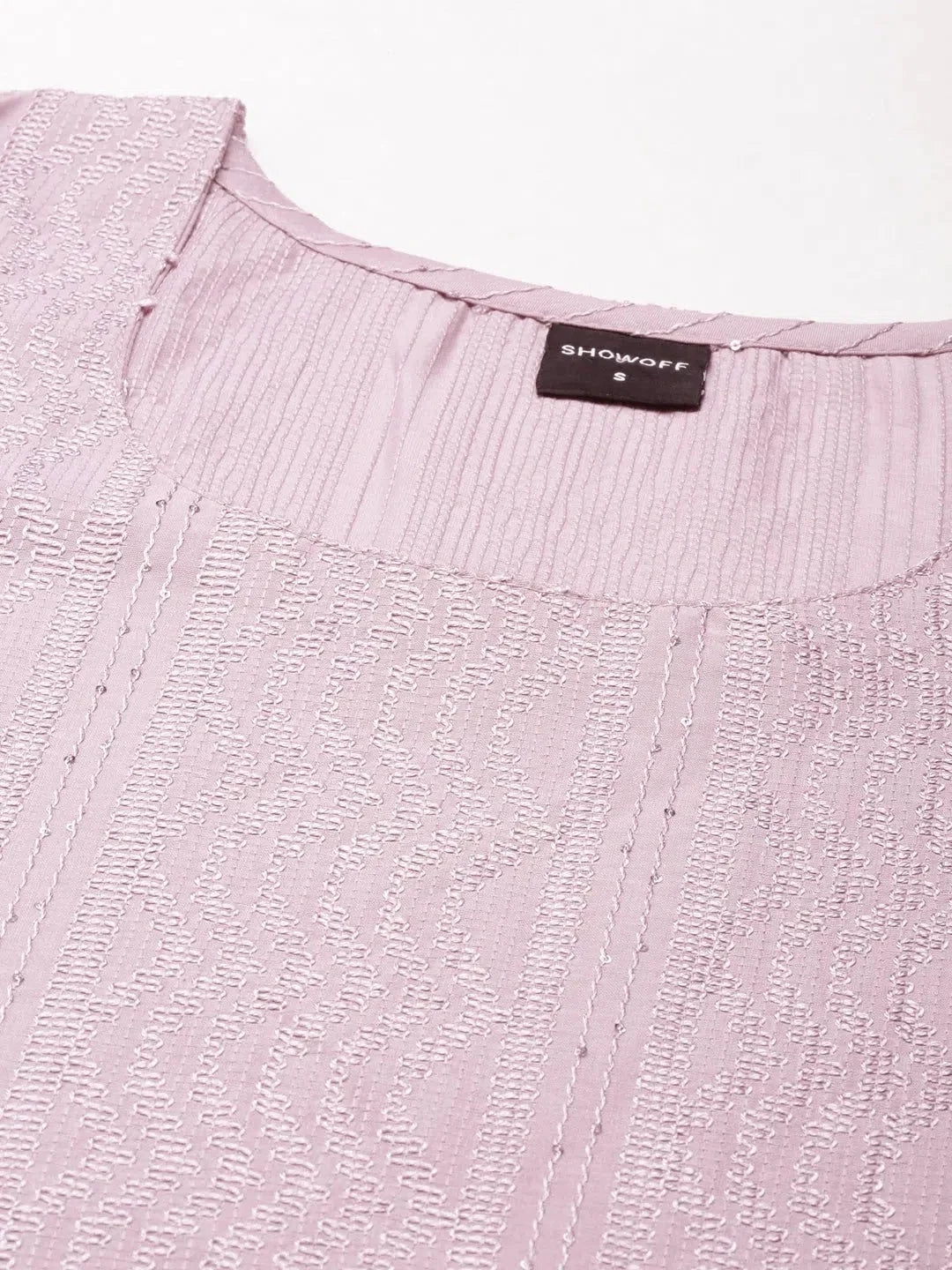 Lavender Embellished Indian Kurta for Ladies - Cotton Kurtas