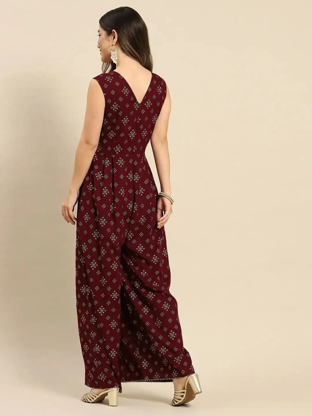 Wine Jumpsuit | Stylish Rayon Shirts & Trendy Women's Tops