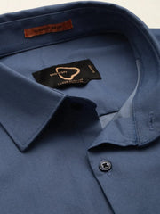 Men Teal Solid Casual Shirt-SHOPPEIMPORT-5220-Teal