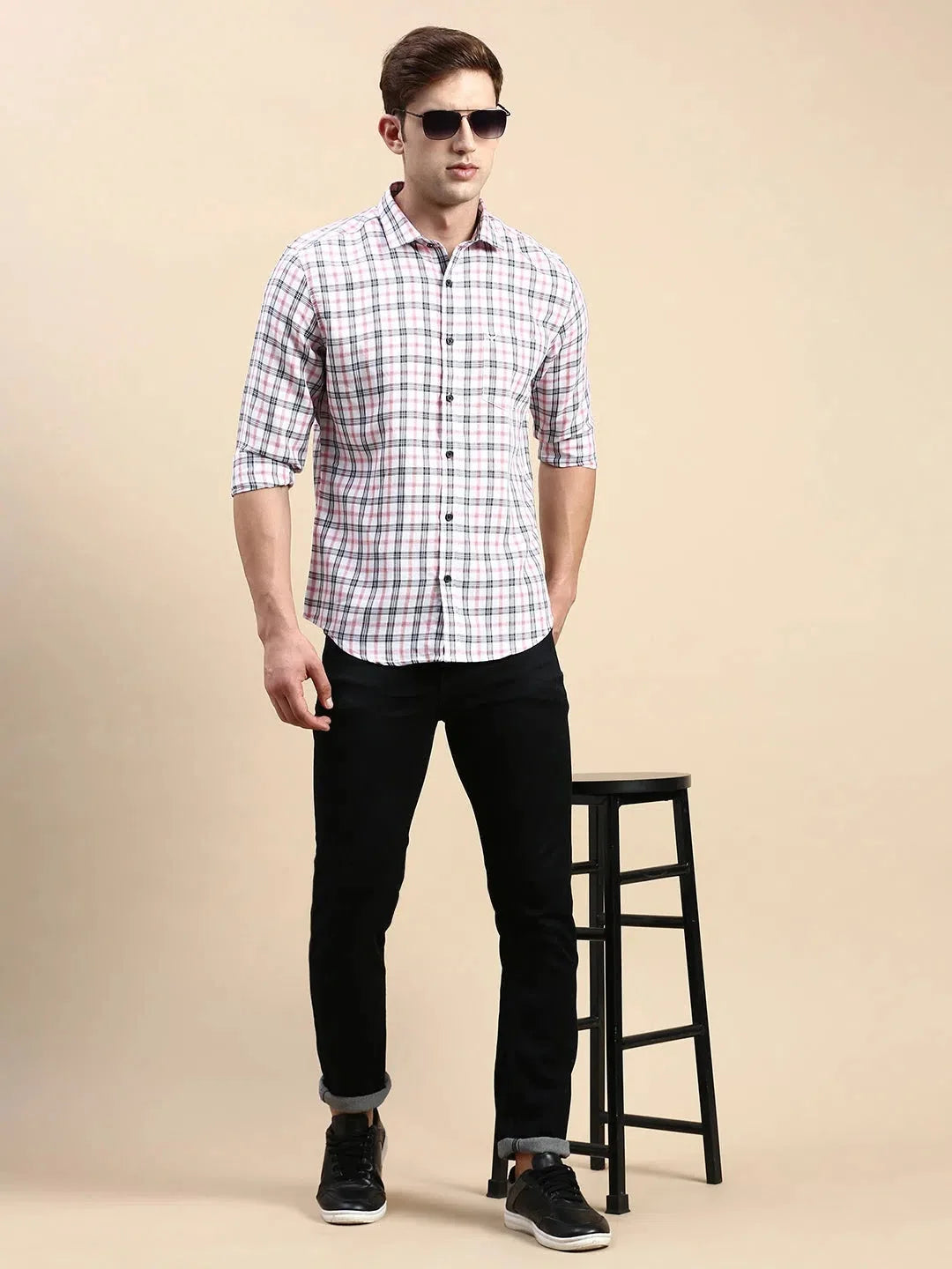 Men's Multi Checked Cotton Shirt | Stylish Casual Wear