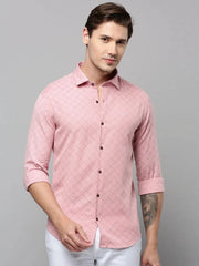 Men Pink Printed Casual Shirt-DIXIFPRINT-4802-Pink