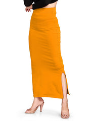 Women's Mustard Yellow Lycra High Rise Saree Shapewear-13-PL-MUSTARD YELLOW