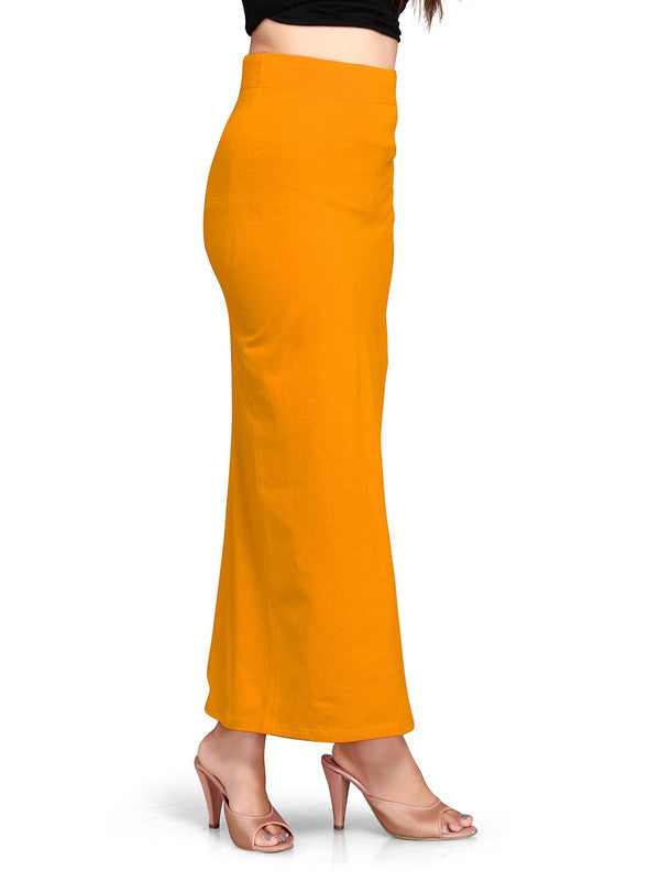 Mustard Yellow Lycra High Rise Saree Shapewear
