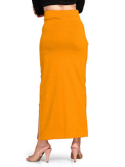 Women's Mustard Yellow Lycra High Rise Saree Shapewear-13-PL-MUSTARD YELLOW