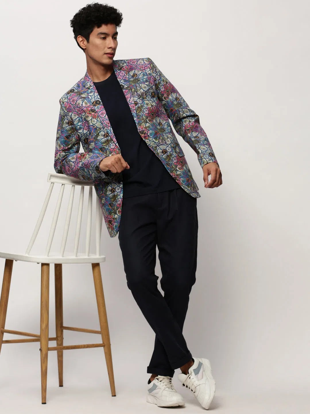 Multi-Print Blazer - Men's Ethnic Wear and Nehru Jackets