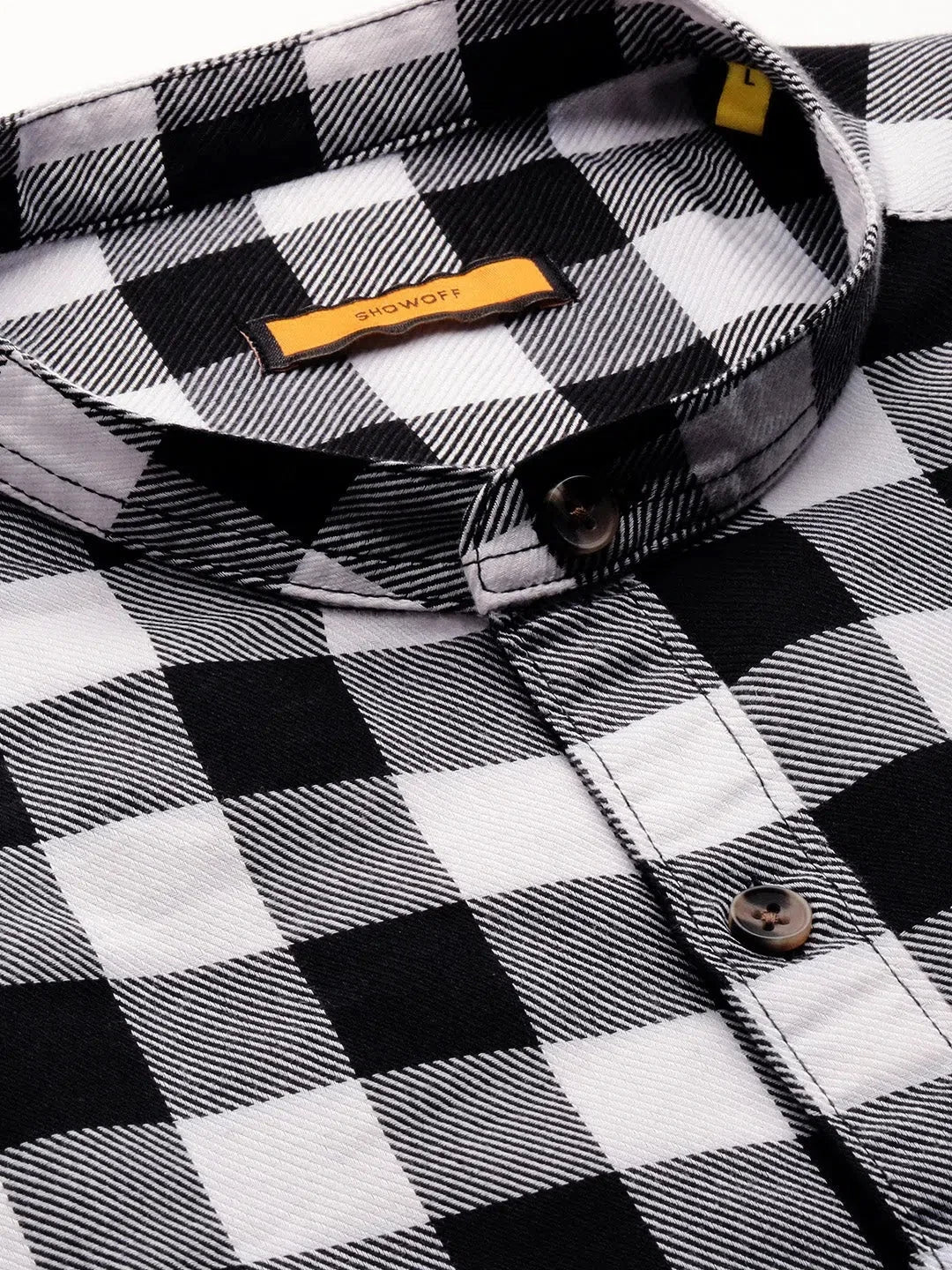 Black Checkered Cotton Mens Shirt - DesiQlo Casual Shirts