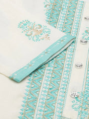 Women's Cream Floral Kurta SetKC-794-Cream