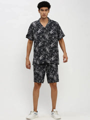 Men Teal Printed Co ordSet-HIPHOP-M182P-1625-Teal