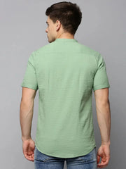 Men Green Solid Casual Shirt-SUCKERSHIRT-755-Green
