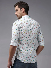 Men Blue Printed Casual Shirt-JHONOPRINT-1488-Blue