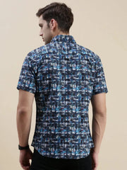 Men Multi Graphics Casual Shirt-GALAXY-1657-Multi