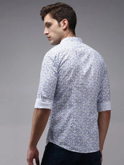 Men White Printed Casual Shirt-YONOPRINT-1497-White