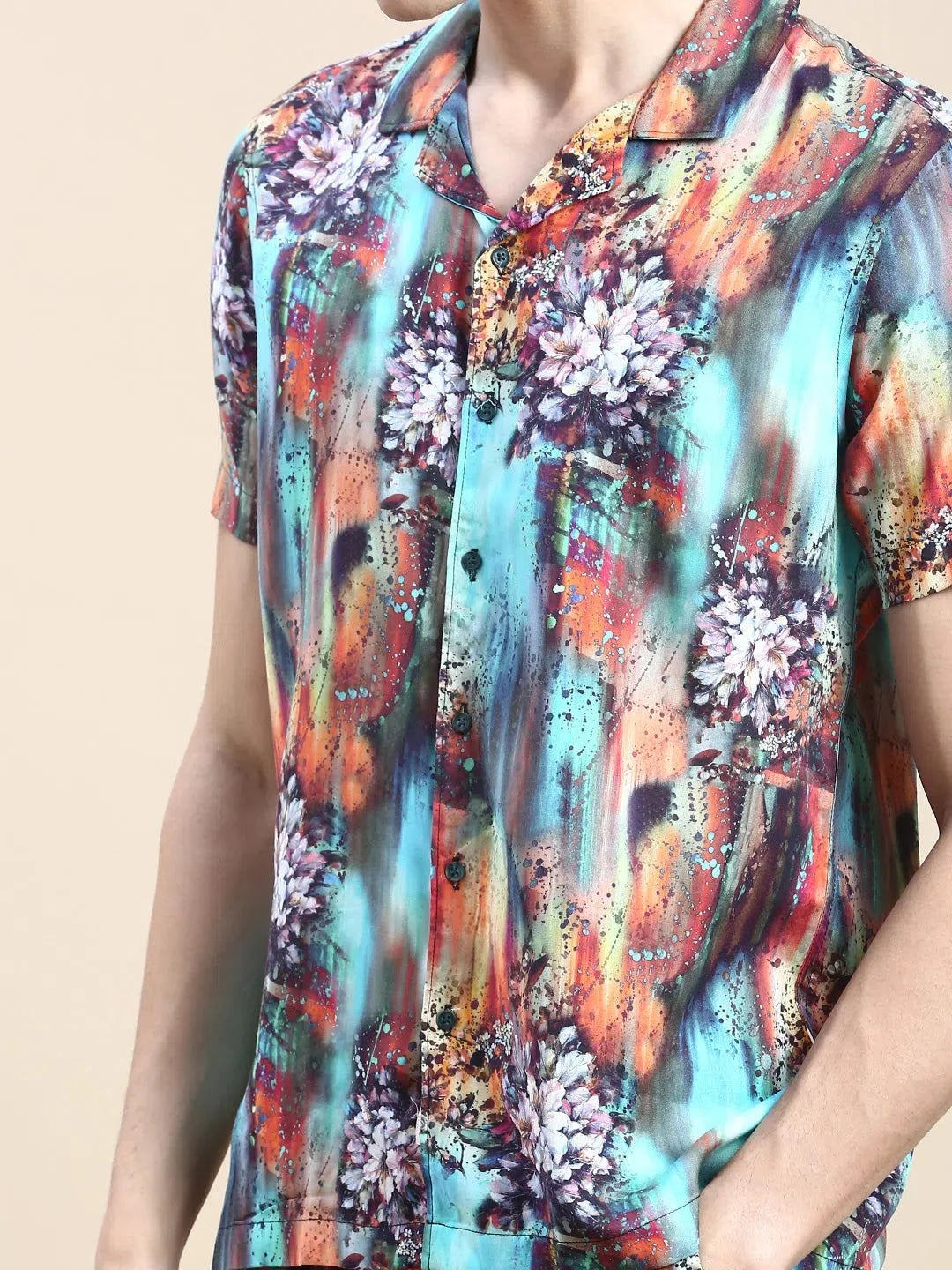 Men's Multi Printed Casual Co ord Set | Mens Two Piece Sets