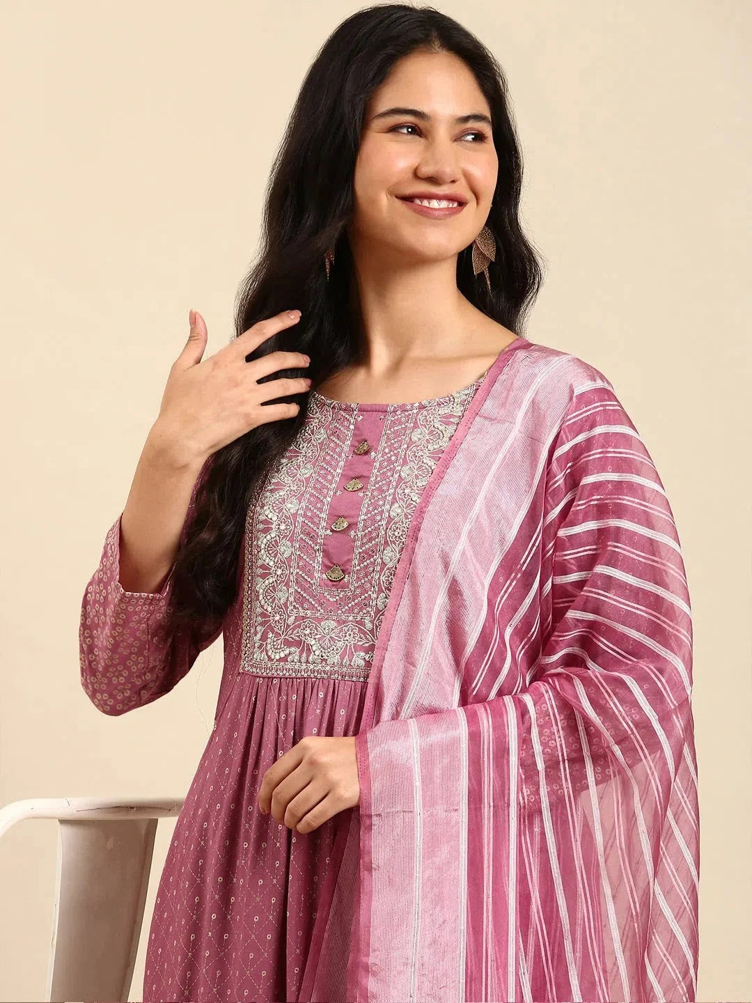Purple Printed Kurta Set | Women's Designer Kurta Sets