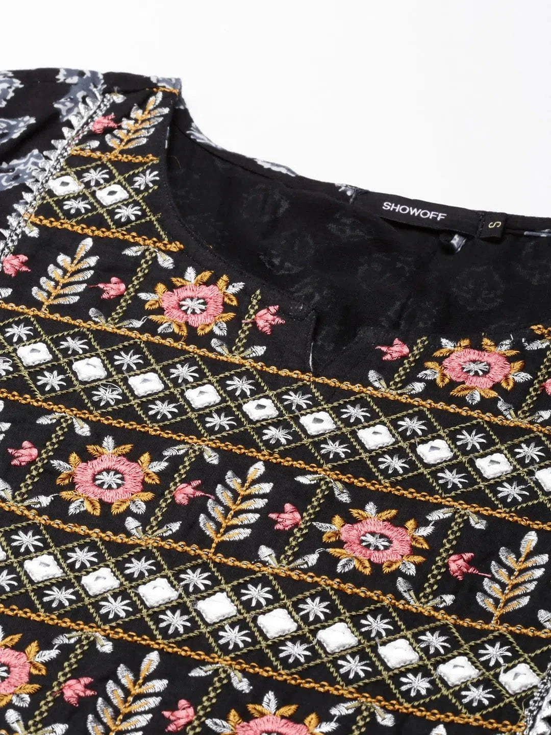 Black Printed Indian Kurta - Stylish Women's Cotton Kurtas