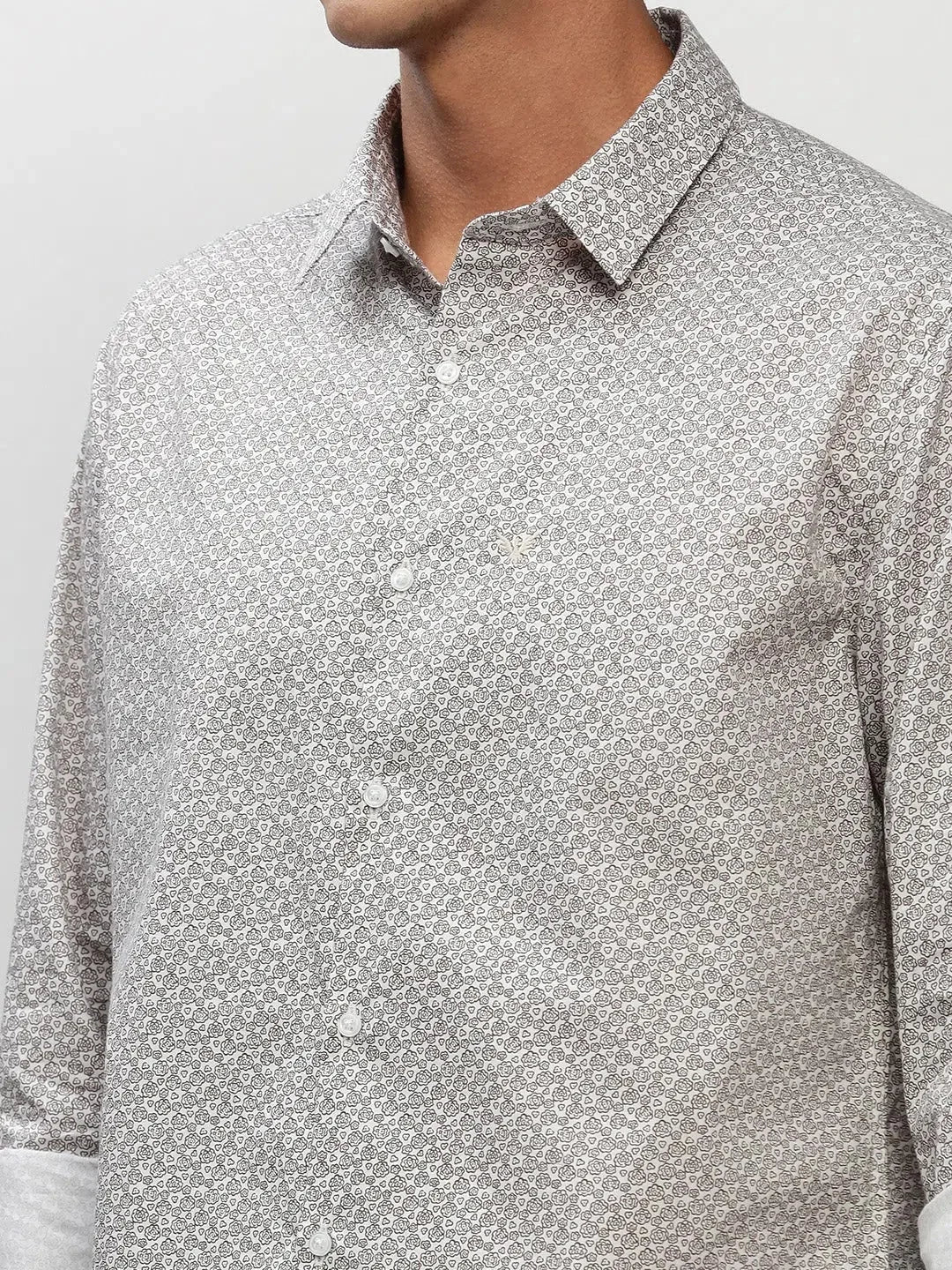 Shop White Printed Mens Shirt - Casual Cotton Shirt | DesiQlo