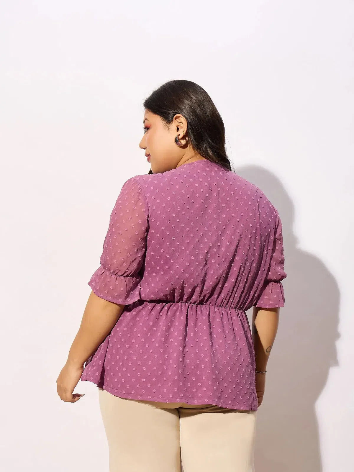 Purple Dobby Yoke Top | Unique Women's Western Wear
