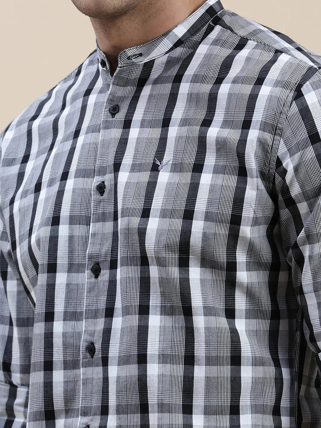 Grey Checked Mens Shirt | Cotton Formal & Casual Shirts