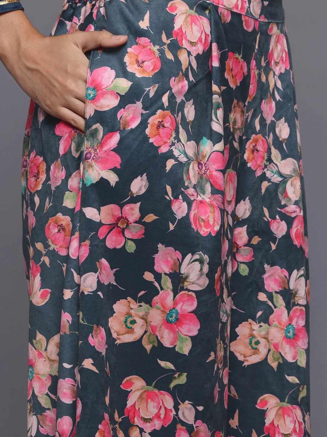 Floral Velvet Co Ord Sets for Women - Stylish Two Piece Sets