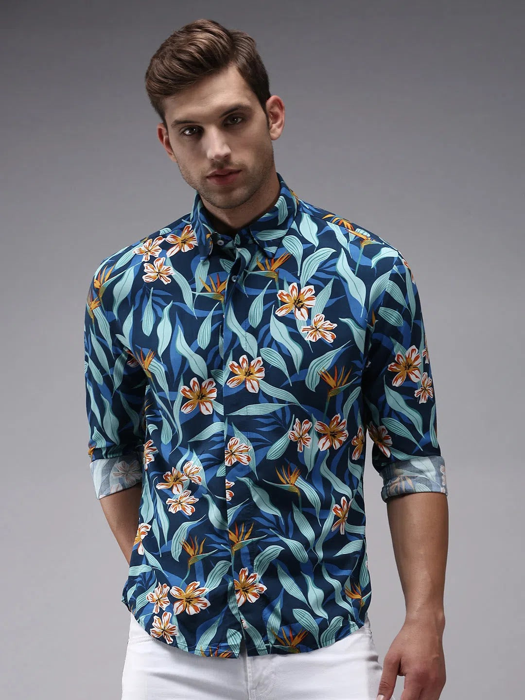 Men's Multi Printed Shirt - Casual Cotton Shirt by DesiQlo