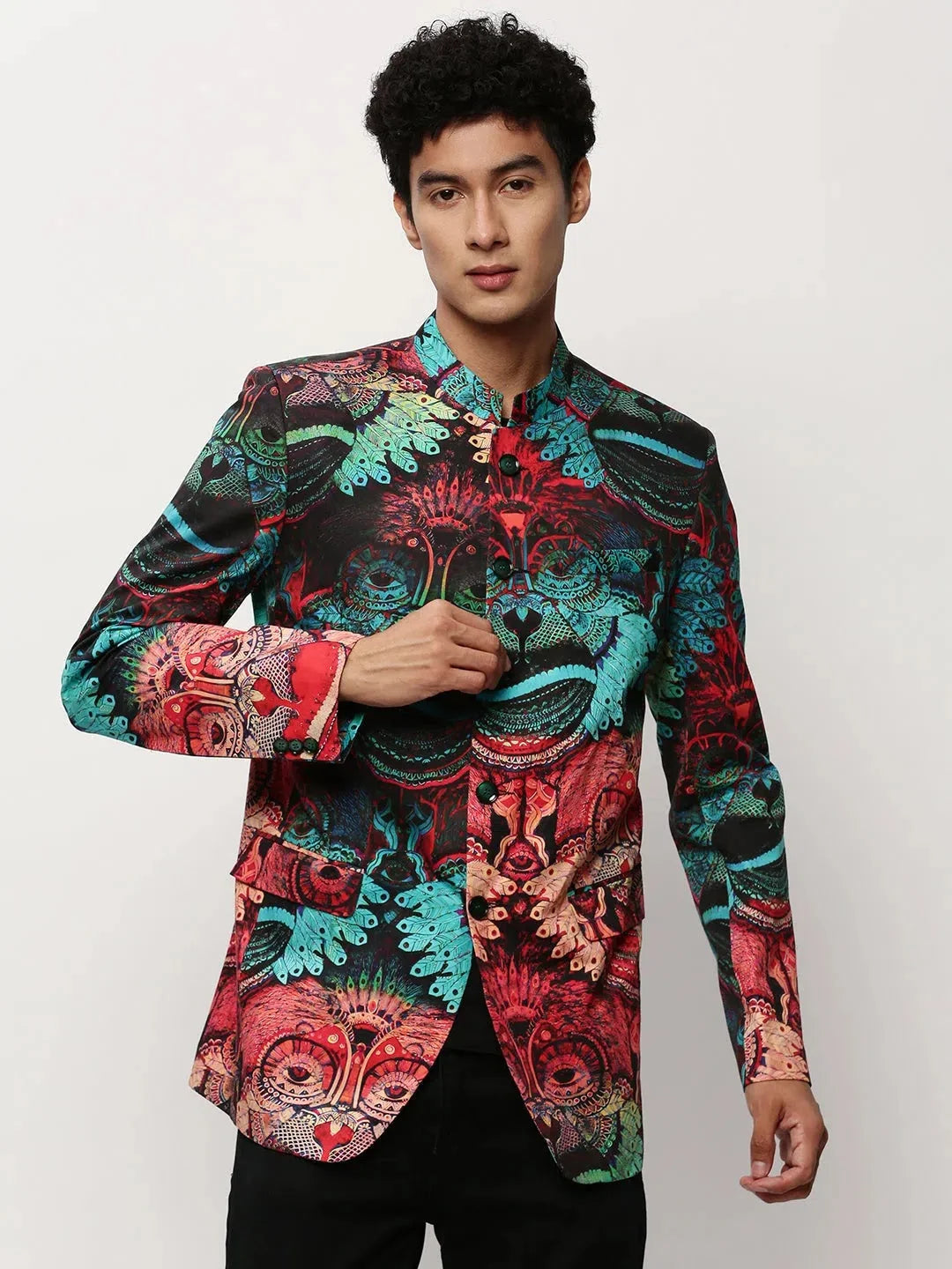 Multi-Print Nehru Jacket | Men's Ethnic Modi Jacket