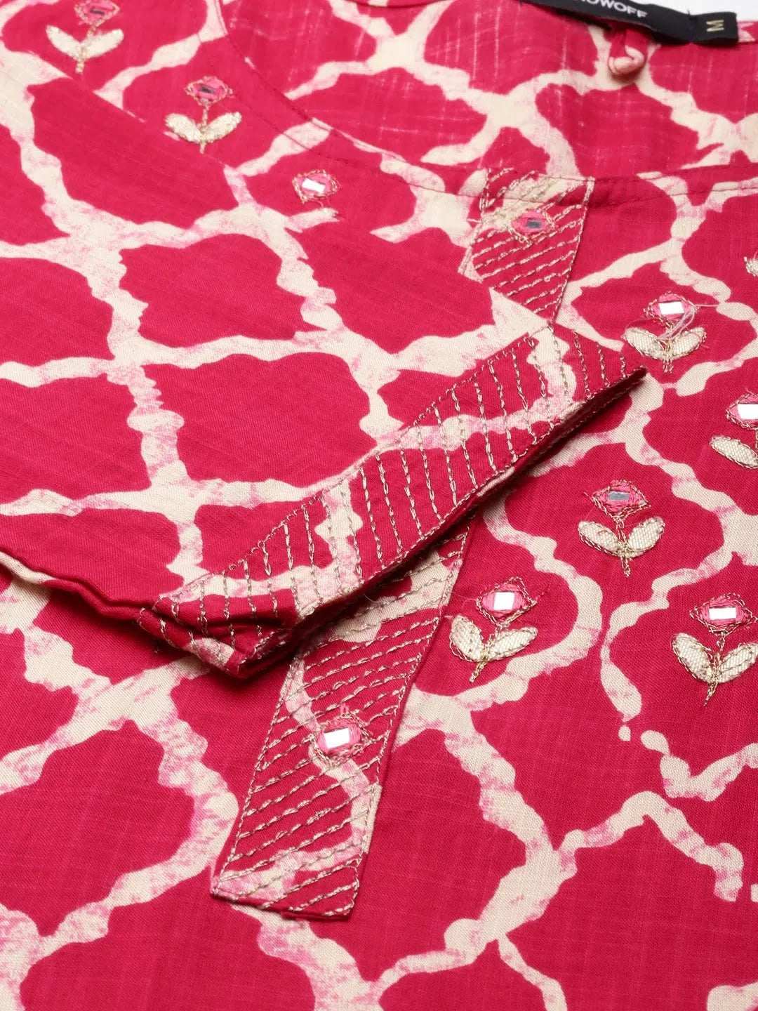 Magenta Printed Kurta - Stylish Indian Kurtas for Women