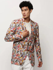 Men Multi Printed Casual Blazers-SOBLZ-082-10-Multi