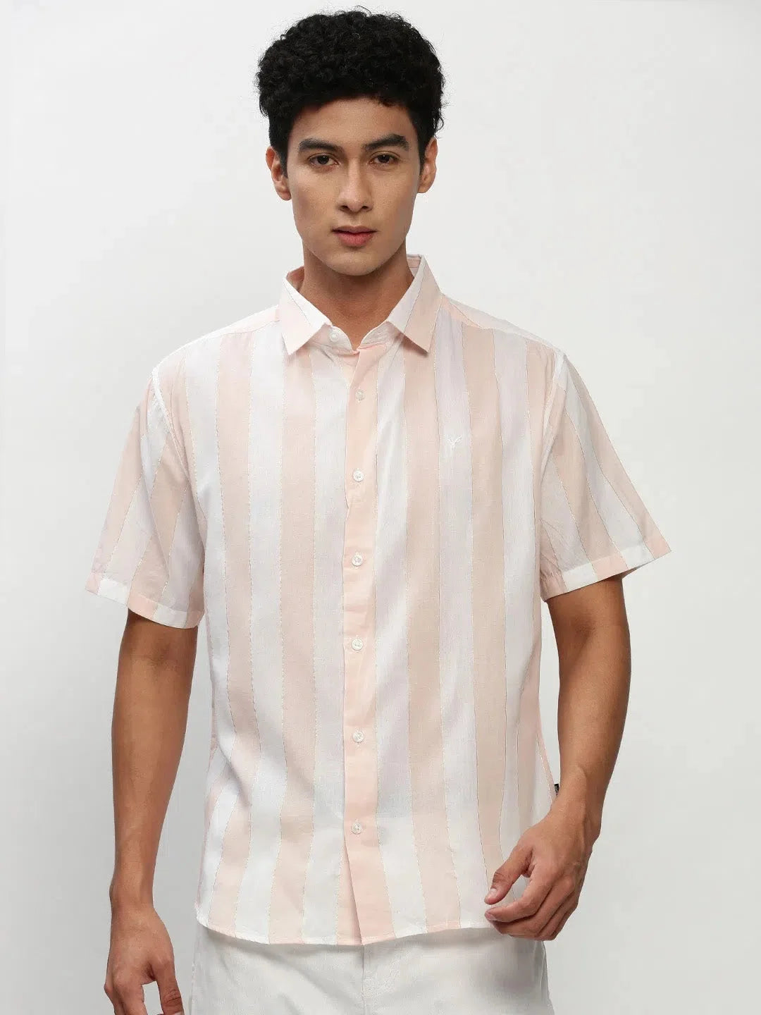 White Striped Cotton Shirt | Mens Casual Shirt DesiQlo