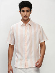 Men White Striped Casual Casual Shirts-JOYOSTRIPE-76-White