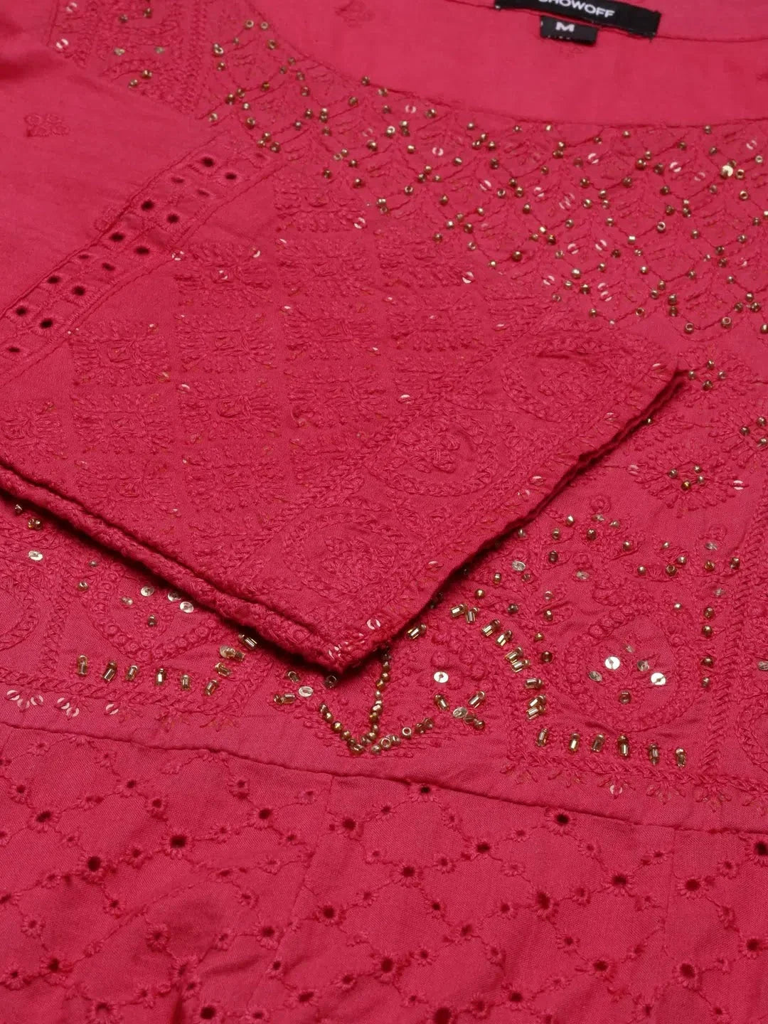 Fuchsia Solid Cotton Kurta Sets | Women's Indian Kurta Sets