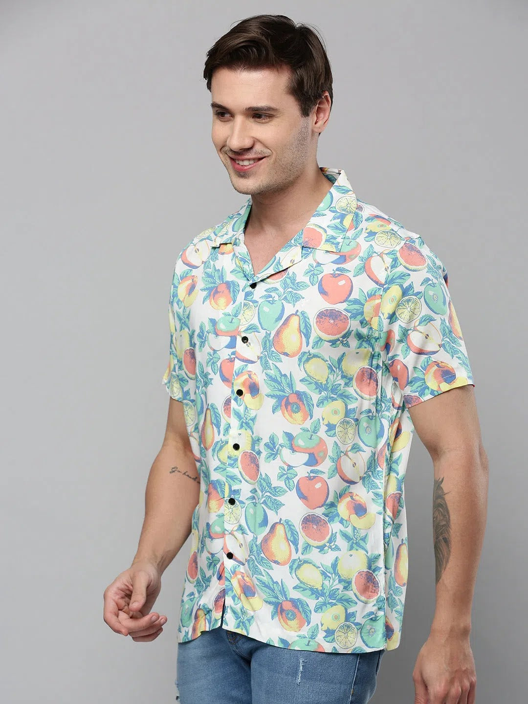 Multi Printed Mens Shirt - Viscose Beach Shirt by DesiQlo