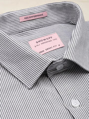Men White Striped Formal Shirt-NEXORITESTRIPES-KP037-White