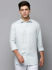 Men Blue Solid Casual Shirt-BREZZAPLAIN-4538-Blue
