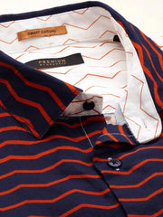 Men White Printed Casual Shirt-QUINN-3611-White