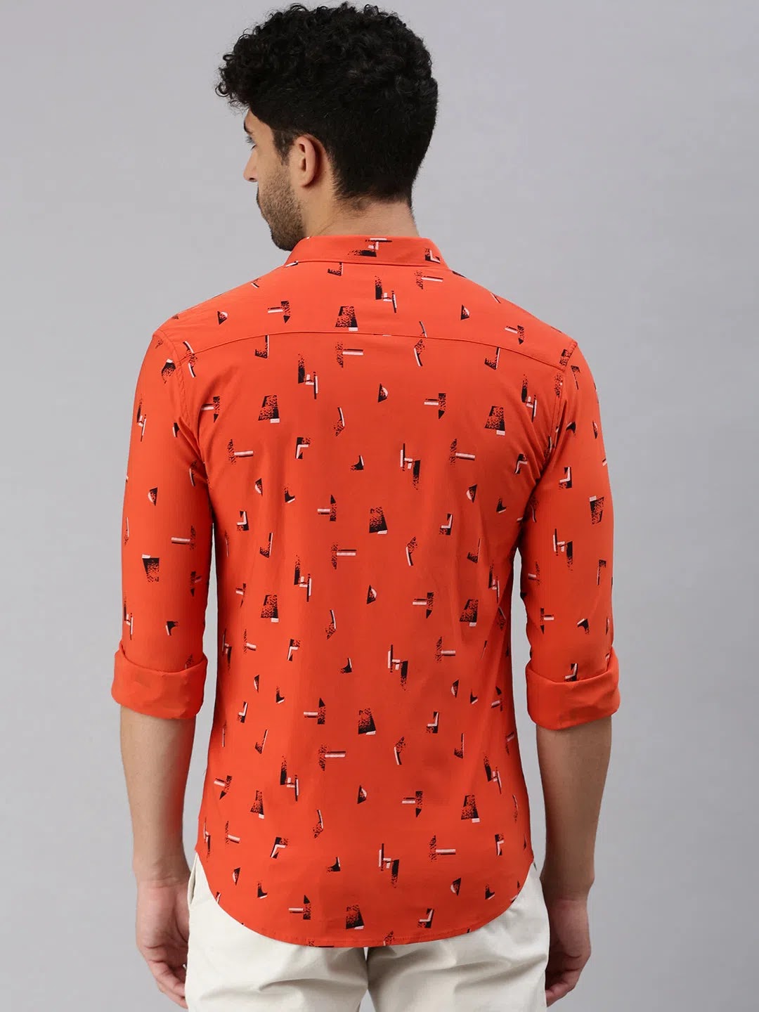 Rust Printed Mens Shirt - Stylish Cotton Casual Shirt