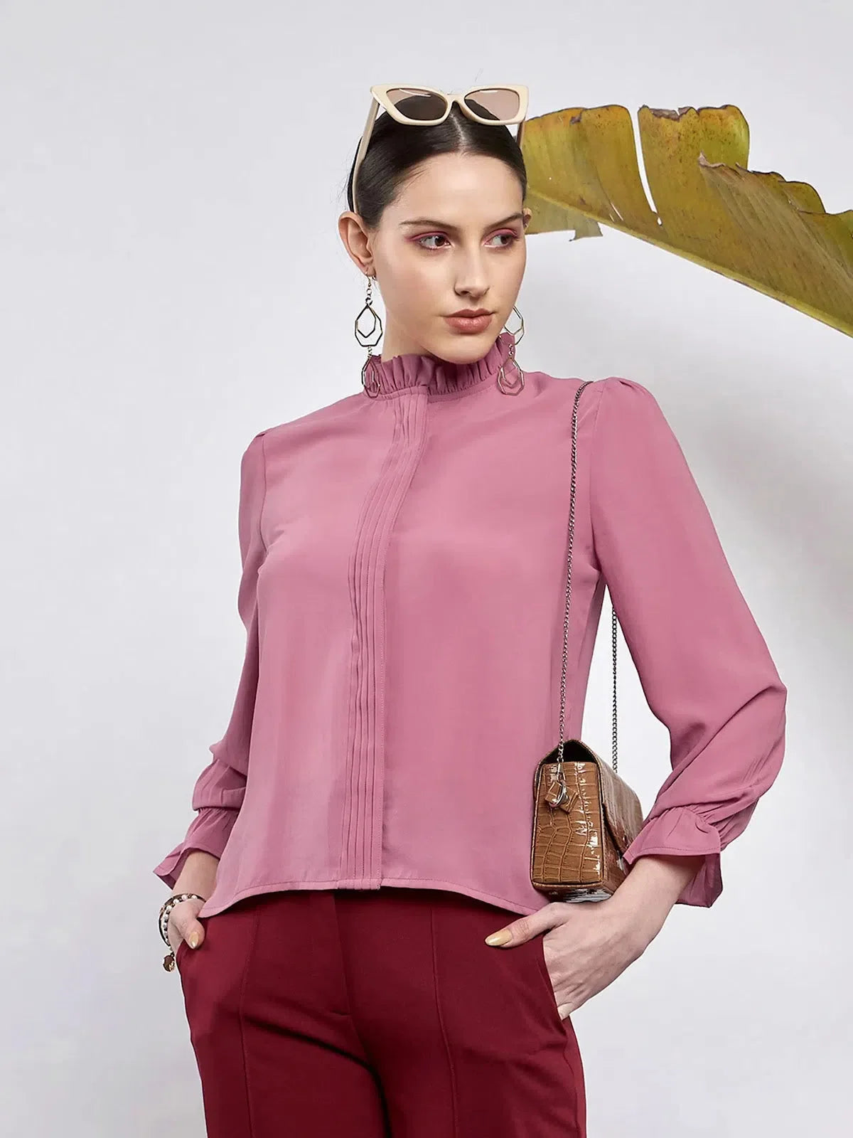 Dull Pink Pintuck Top | Women's Western Outfits for Women