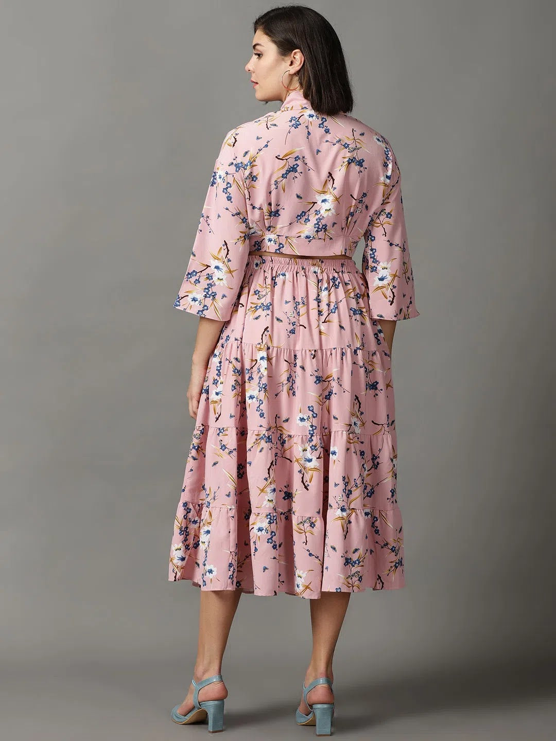 Pink Printed Co Ord Sets for Women | Viscose Casual Co Ord Set