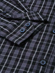 Men Black Checked Casual Shirt-SOMNIUMCHECKS-2005-Black