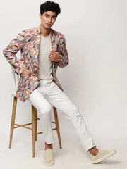 Men Multi Printed Casual Blazers-SOBLZ-082-10-Multi