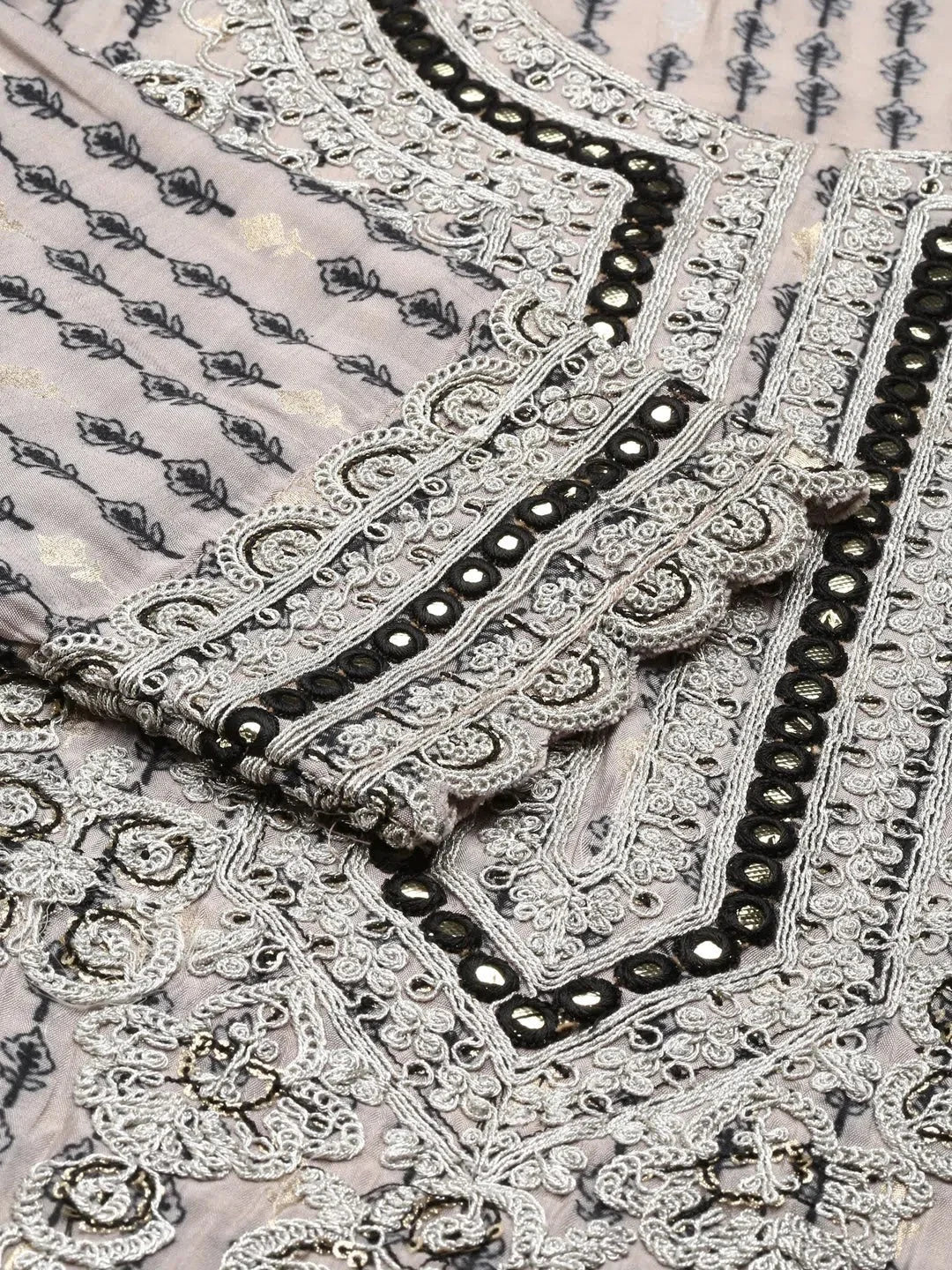 Grey Printed Women's Kurta Set | Designer Kurta Sets