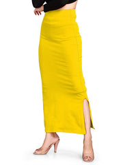Women's Yellow Lycra High Rise Saree Shapewear-15-PL-YELLOW