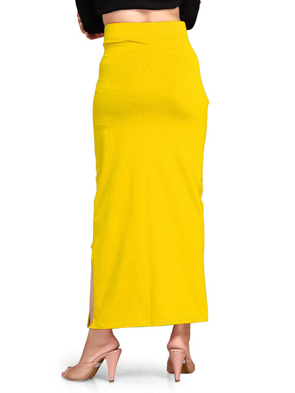 Yellow Lycra High Rise Saree Shapewear