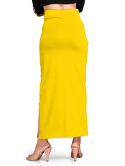 Women's Yellow Lycra High Rise Saree Shapewear-15-PL-YELLOW